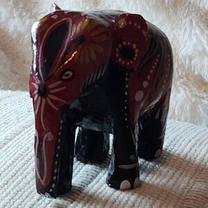 Wooden Elephant Decor Ornament Hand Crafted Show Piece Hand Painted Gift Item